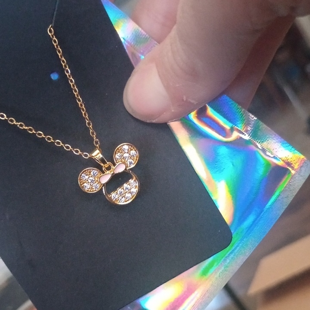 ♥️Gold Mickey Mouse Inspired Pendant Necklace 💛